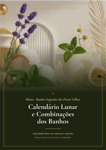 Capa do Calendário Lunar e Combinações dos Banhos